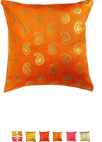 Handmade Silk Cushion Covers: Decorative Throw Pillow Set of 5 (18x18 Inches)