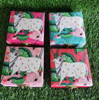 Pichwai Print Kada Tea Light Holder: Diwali Favor Gift Box Pack of 5