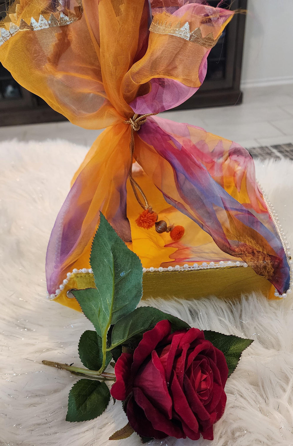 Floral Gift Box: Indian Wedding Favor, Baby Shower Basket