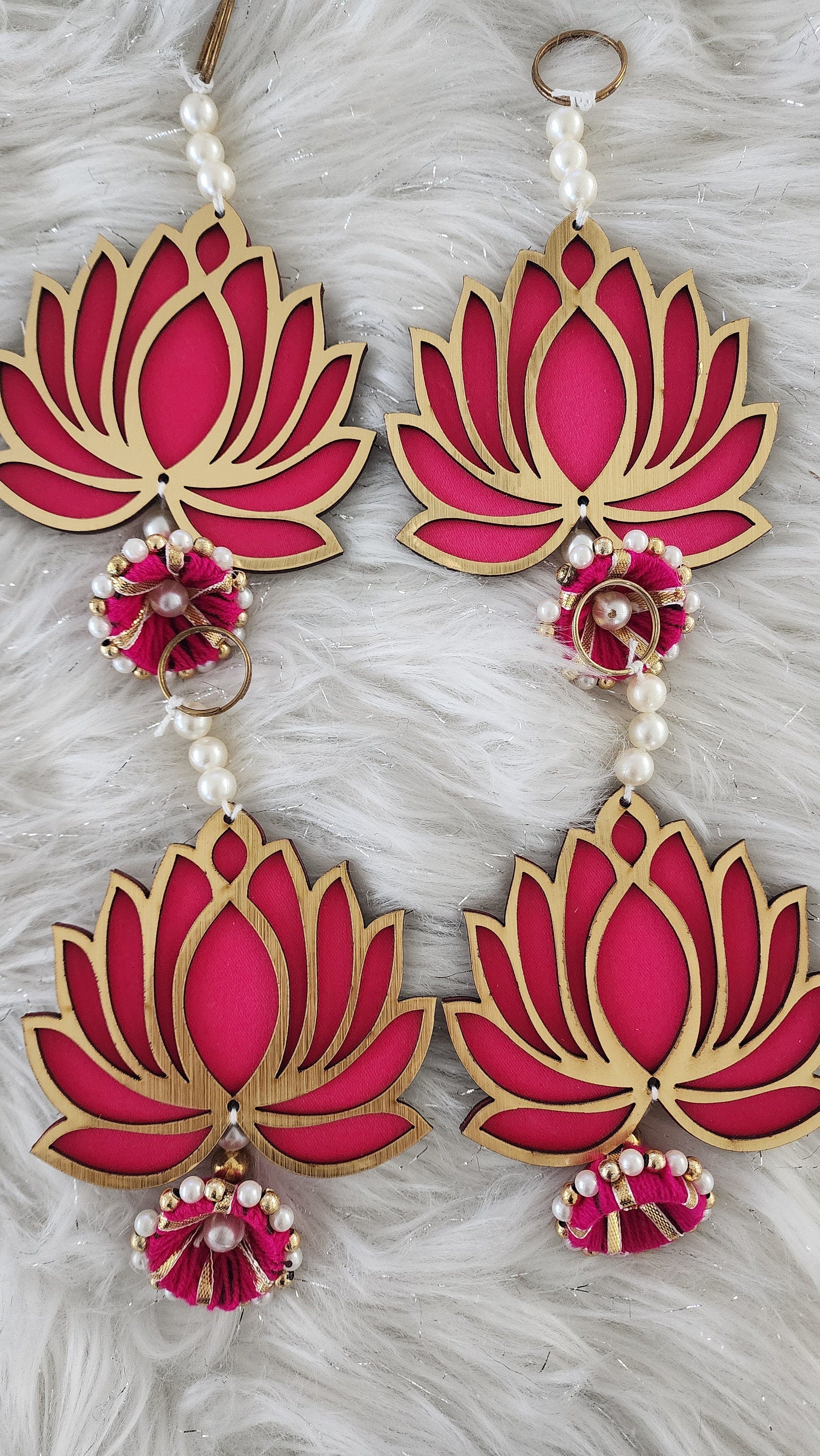 Lotus Hanging Pair: Diwali Decoration, Indian Wedding Decor