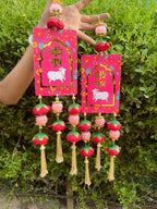 Handmade Shubh Labh Door Hanging: Diwali Indian Wedding Decor.