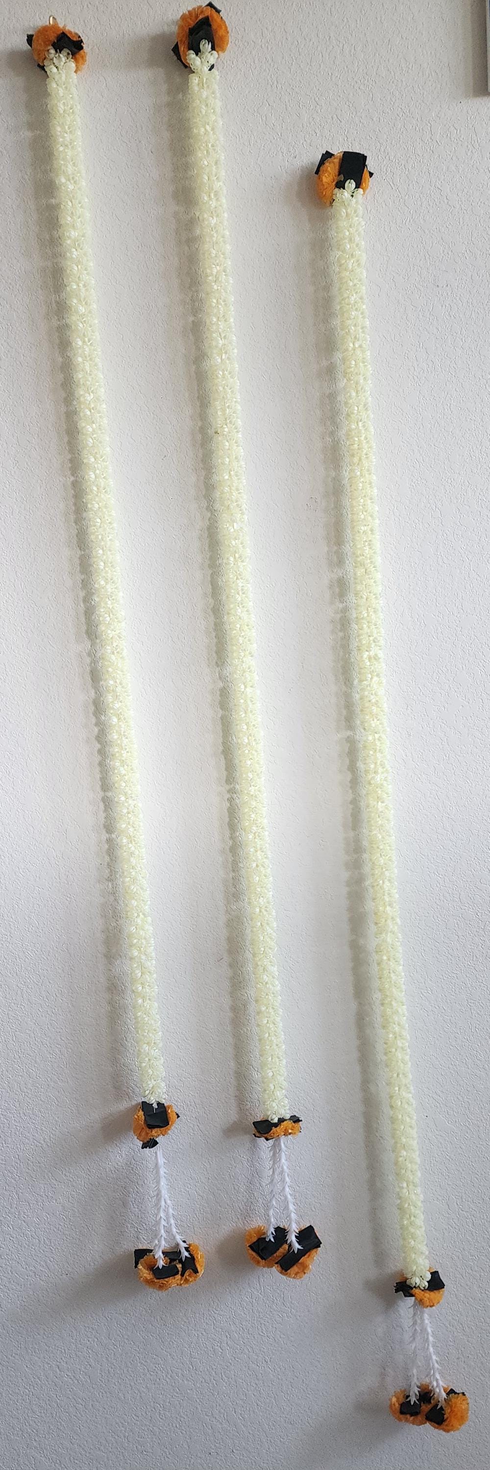 Mogra & Marigold Artificial Garland: Haldi Mehndi Diwali Decor (5 ft)