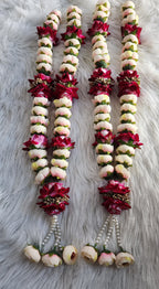 Artificial Flower Handmade Wedding Mala: Bride and Groom Garlands - Pack of 2
