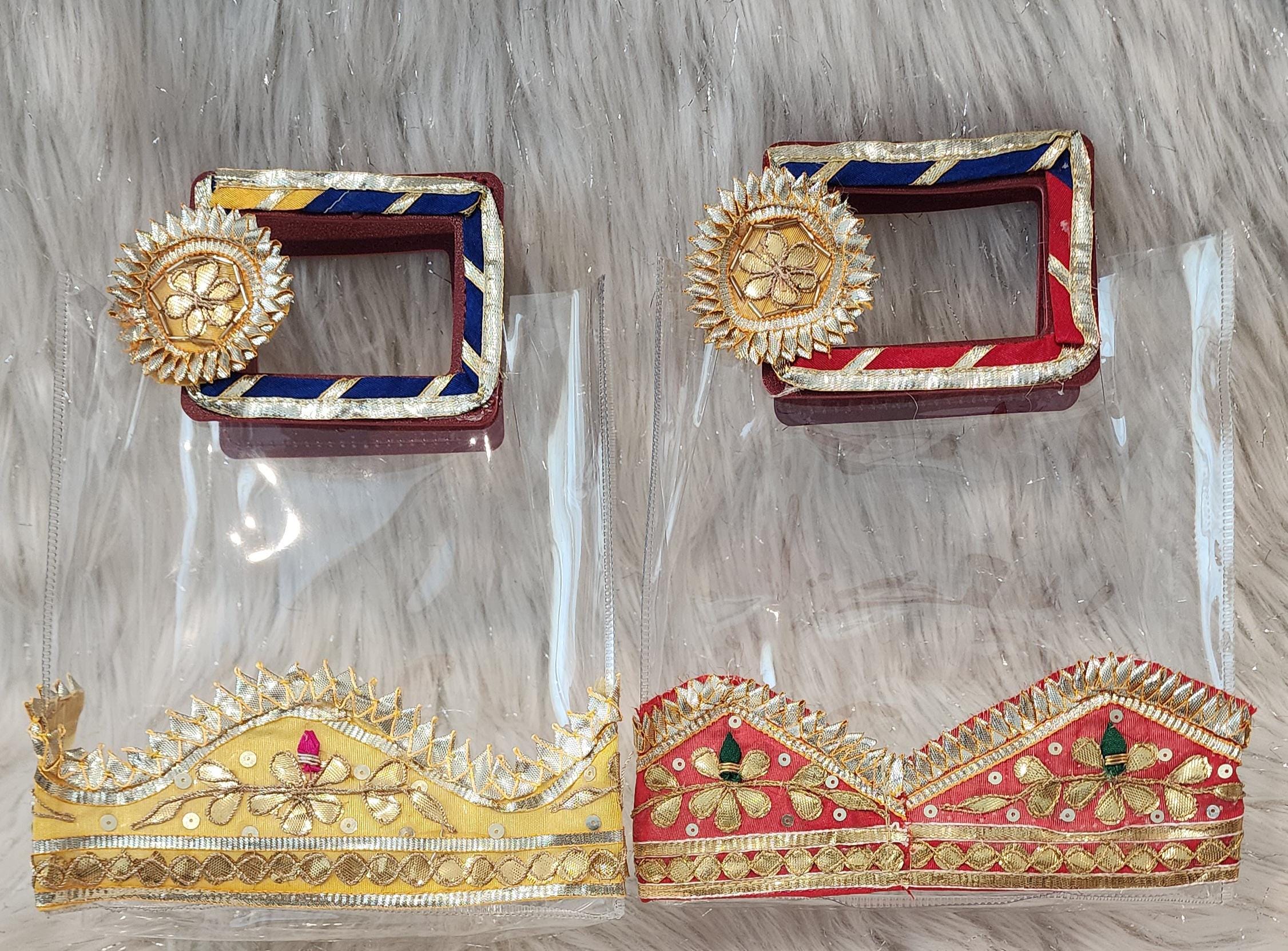 Handcrafted Gotapati Transparent Gift Bag: Pooja Favor, Wedding, Christmas gift.