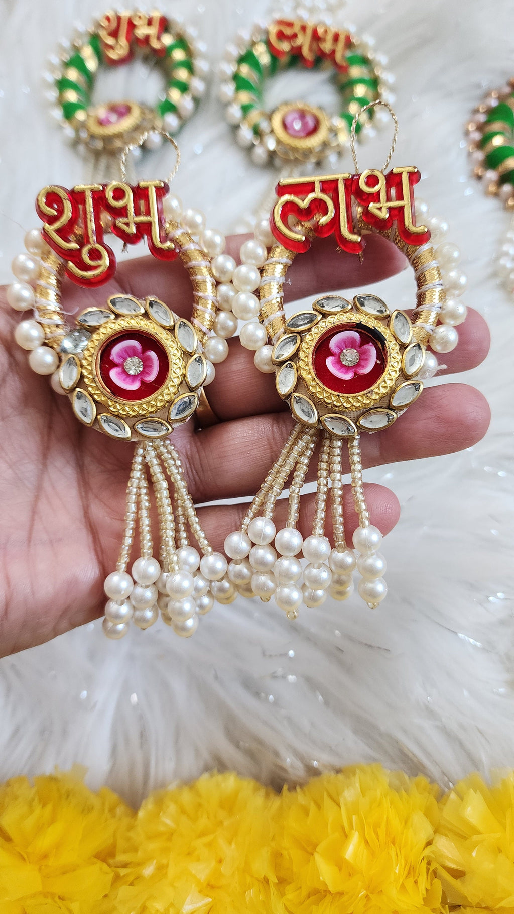 Shubh-Labh Hanging: Diwali Mandir Decor, Indian Wedding.