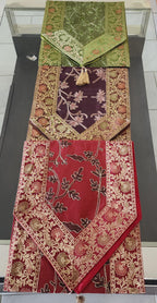 Silk Cheesecloth Table Runner: Bohemian Dining Decor - 14x70