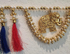 Handmade Silk Toran: Indian Wedding Door Hanging, Home Decor (36 x 5 inch)