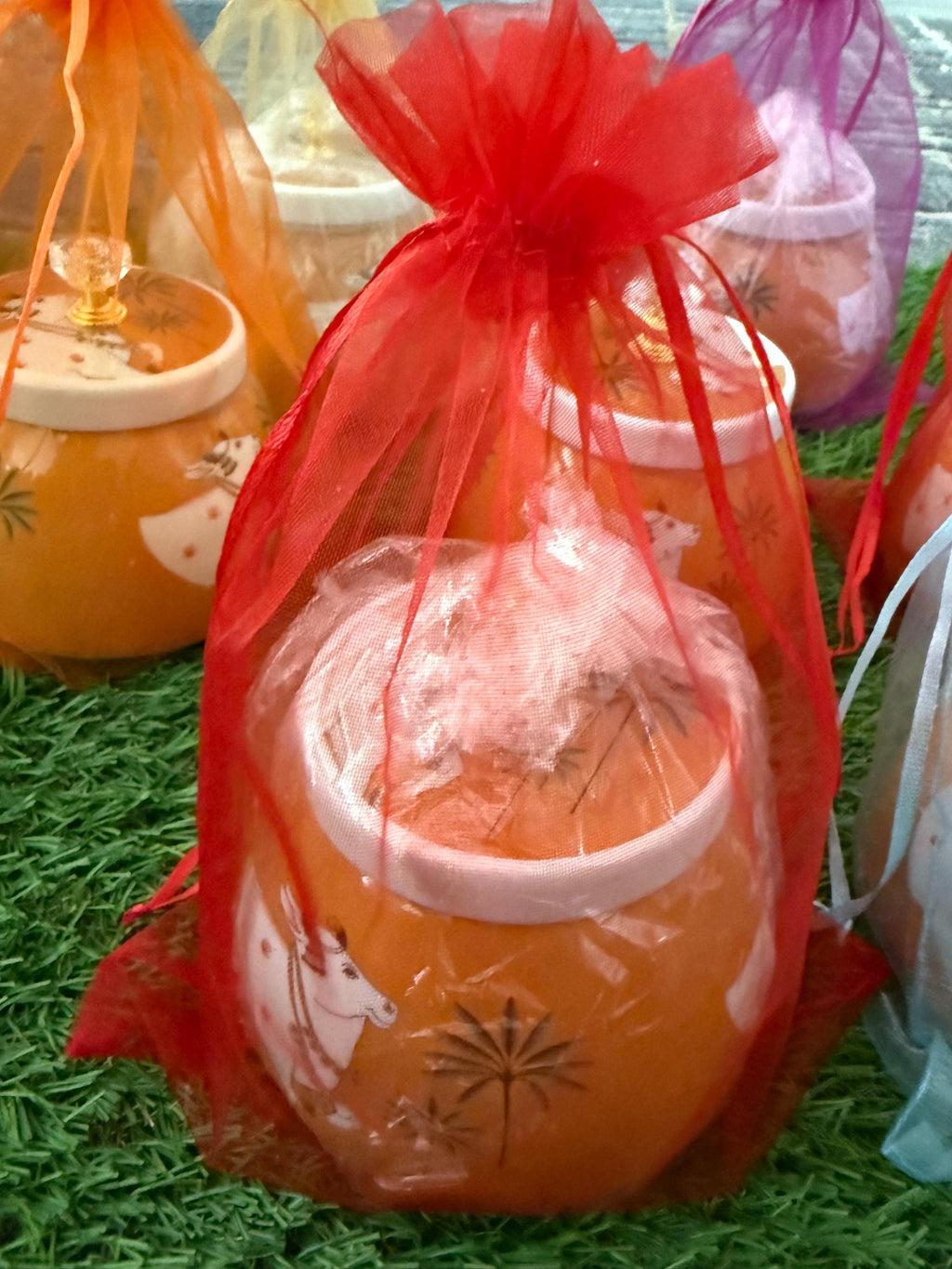 Pichwai Art Handmade Jar Nandi Cow Design, Copper Home Decor.