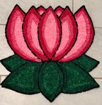 Indian Rangoli Mat-Wool Pooja Aasan, Diwali Wedding,Housewarming Decor.