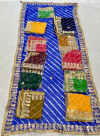 Rajasthani Lahariya Chiffon Dupatta: Lace & Latkan Wedding Scarf