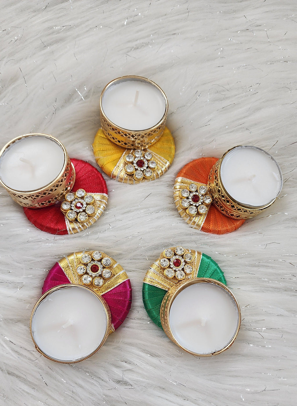 Diwali Tea Light Holders Handmade Wedding Favor Return Gifts.