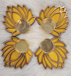 Wooden Handmade Lotus Tea Light Holders - Diwali Wedding Favors.