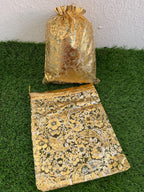 Embellished Organza Favor Bag: Handcrafted Potli with Drawstring