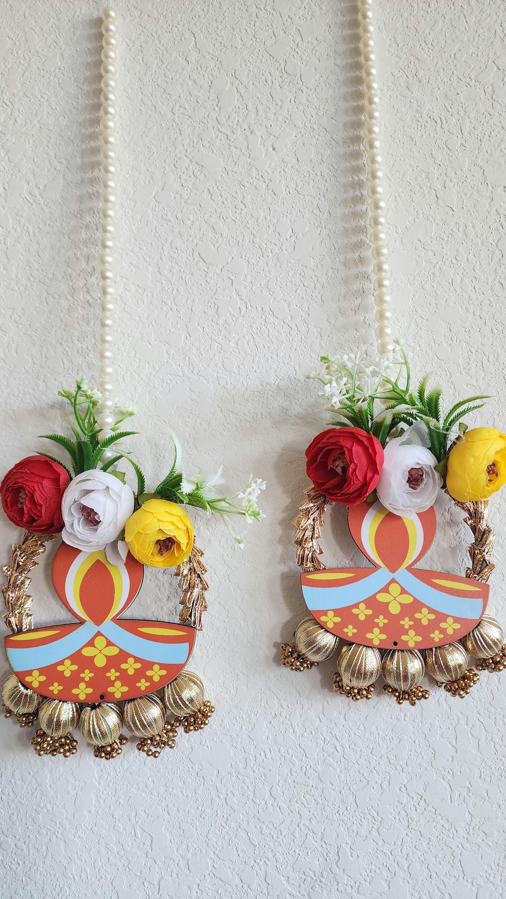 Colorful Diya Diwali Hangings: Indian Festive Decor, Return Gift (18 inch)