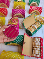 Handcrafted Embroidered Bangle Box: Indian Wedding Favor Gift