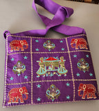 Indian Traditional Embroidered Work Peacock Jhola Bag. Crossbody Shoulder bags .