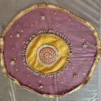 Handmade Organza Thali Cover: Indian Wedding Decor, Gota Embellished (21 inches)