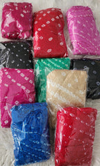 Bandhani Dupatta: Rajasthani Art Silk Tie Dye Scarf, Wedding Favor