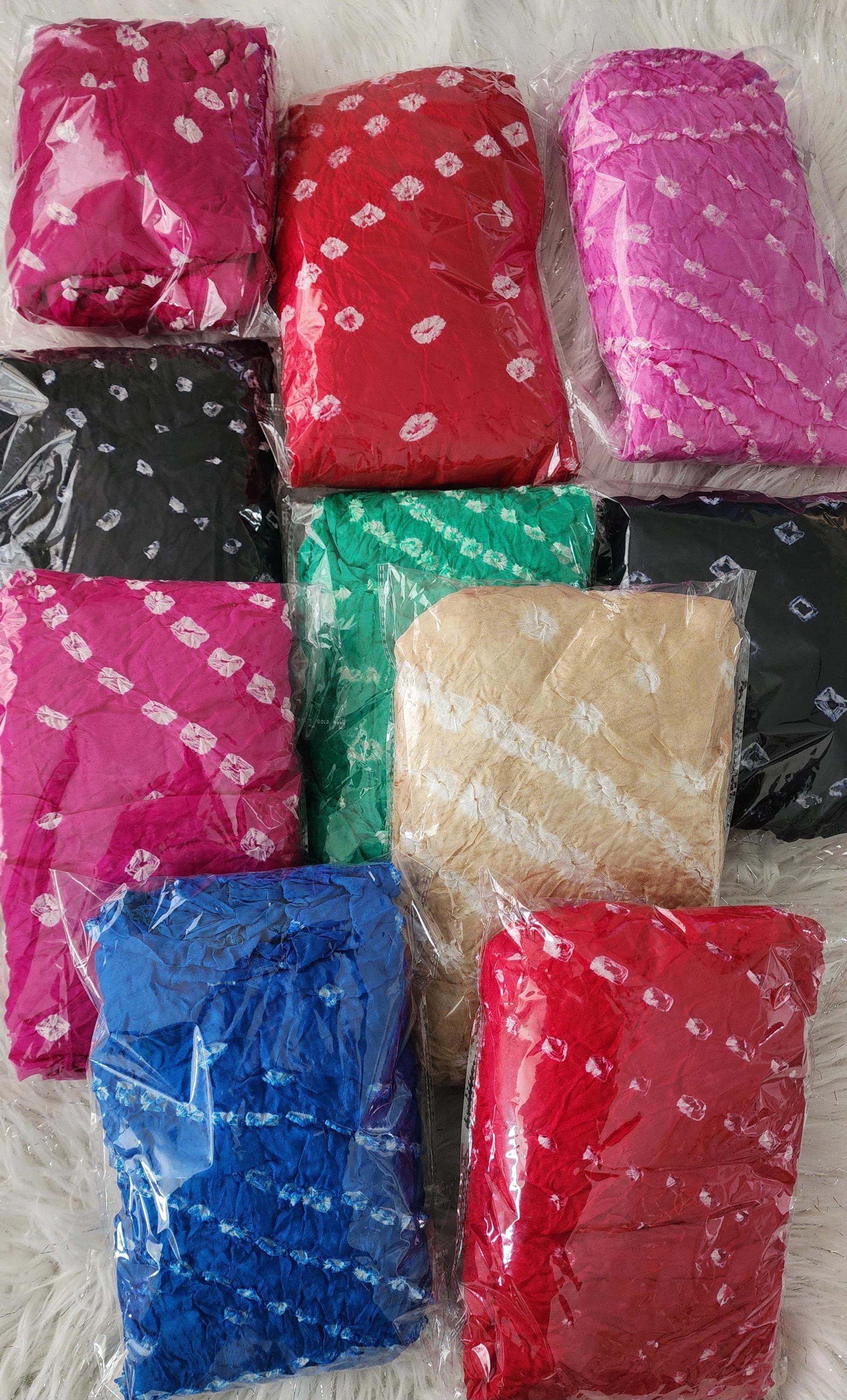 Bandhani Dupatta: Rajasthani Art Silk Tie Dye Scarf, Wedding Favor