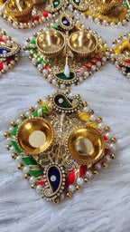 Handcrafted Haldi Kumkum Plate Set: Indian Pooja Return Gifts