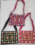 Indian Traditional Embroidered Work Peacock Jhola Bag. Crossbody /Shoulder bags for women.