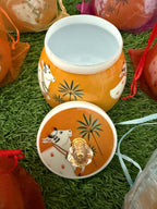 Pichwai Art Handmade Jar Nandi Cow Design, Copper Home Decor.