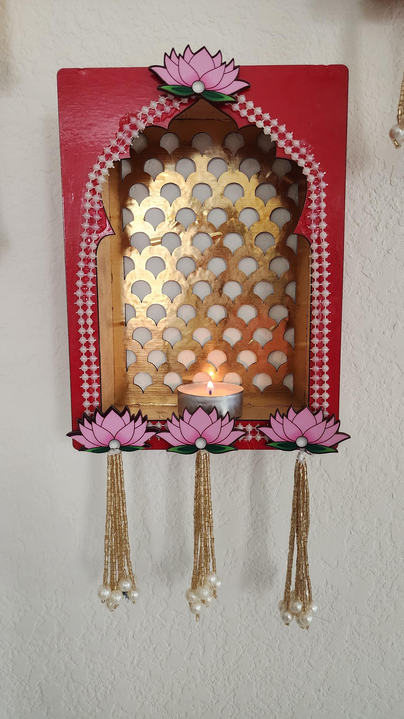 Handcrafted MDF Jharokha Hanging: Diwali Wedding Decor (8 x 5.5 inch)