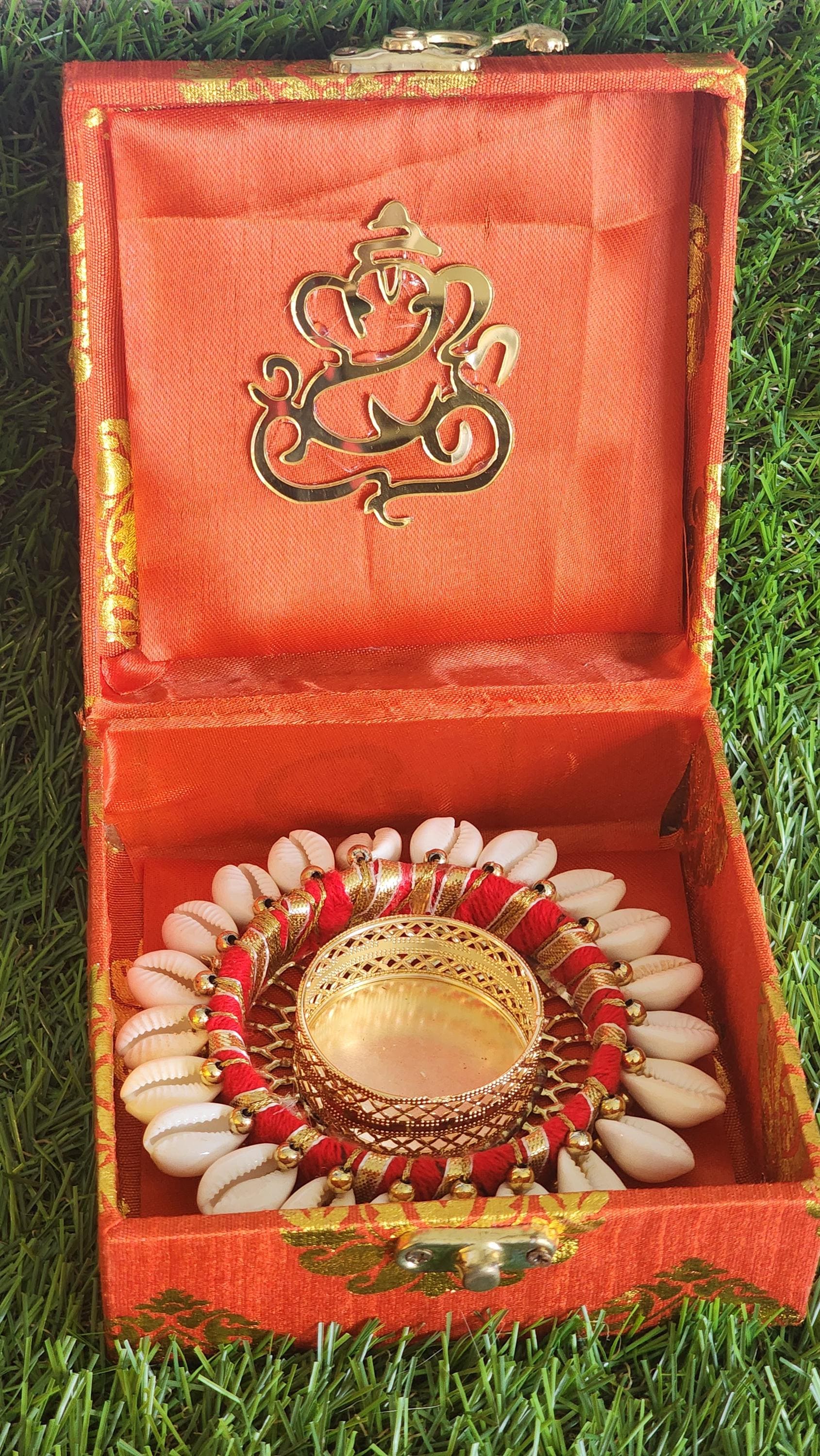 Ganesha Tea Light Favor Box: Diwali, Wedding, Pooja Decor