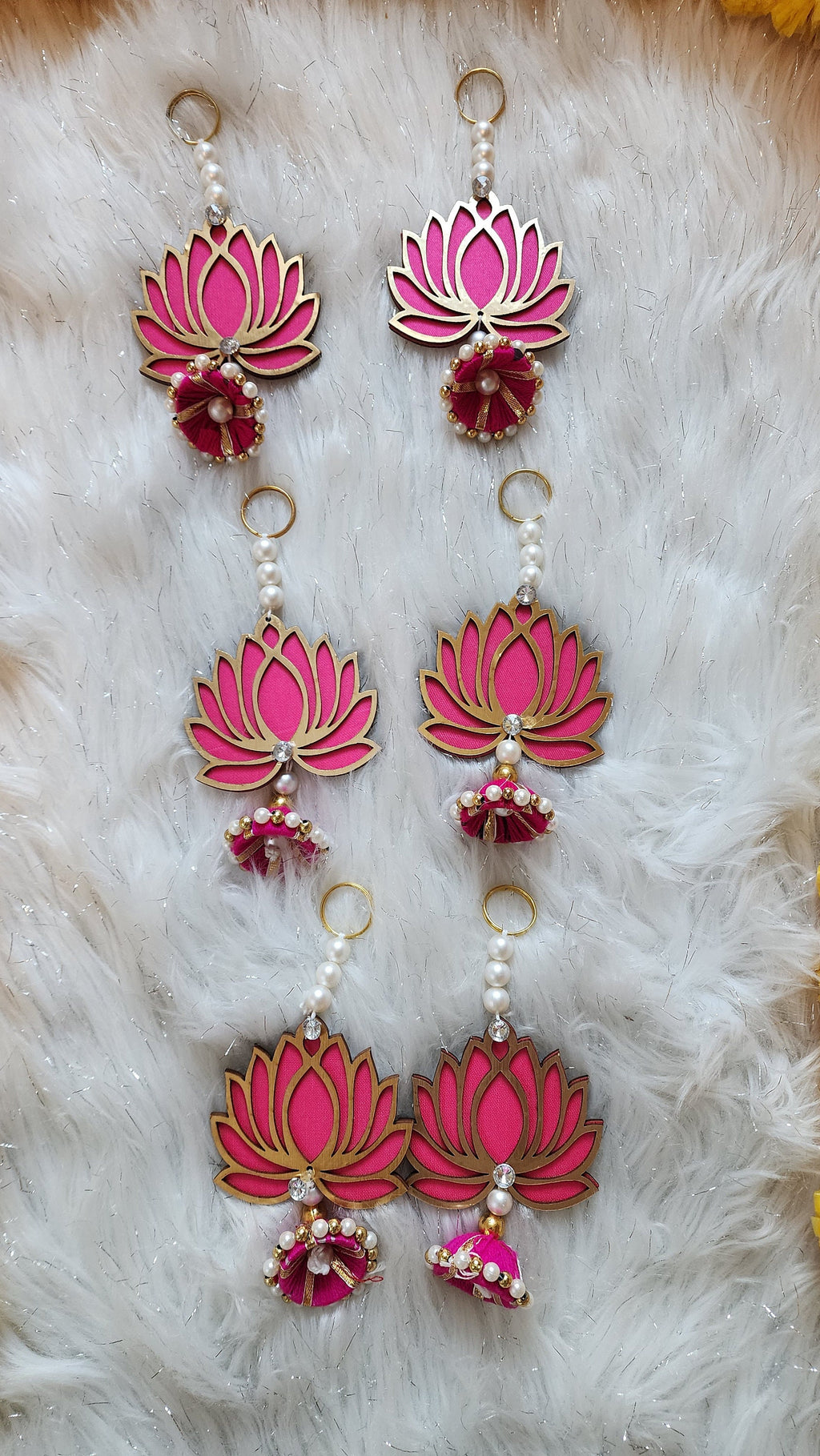 Lotus Hanging Pair: Diwali Decoration, Indian Wedding Decor