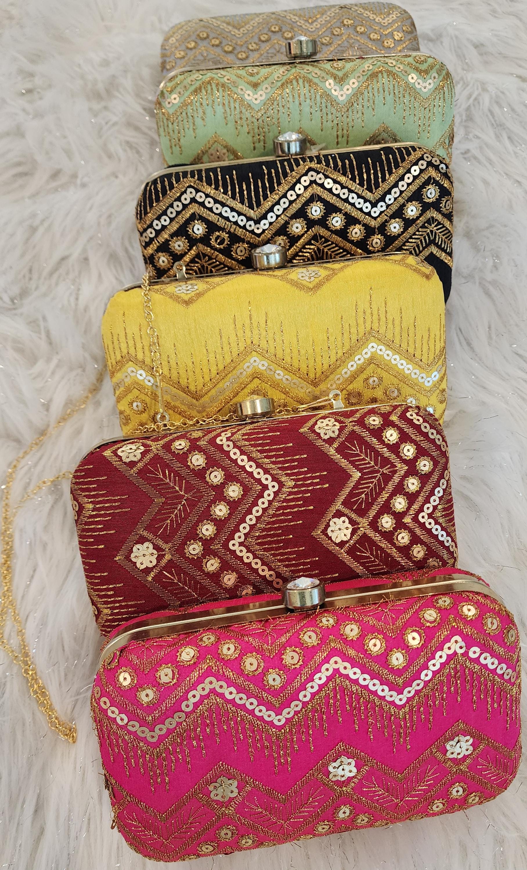 Indian Clutch Bag: Wedding Favor, Party Handbag.