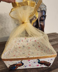 Handmade Wedding Gift Box: Decorative Keepsake Basket, Peacock Design