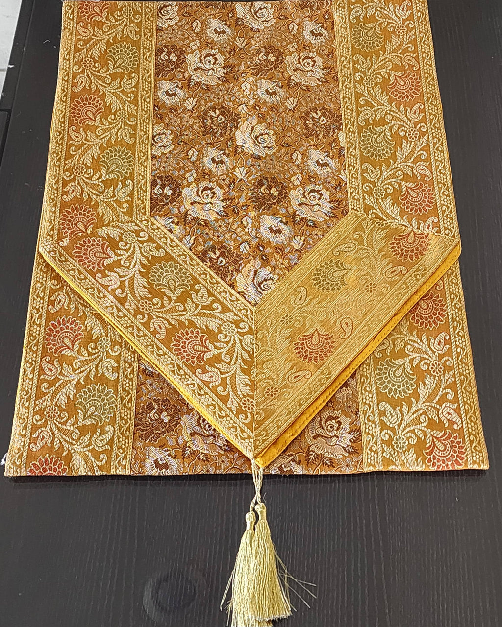Silk Cheesecloth Table Runner: Bohemian Dining Decor - 14x79