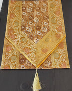 Silk Cheesecloth Table Runner: Bohemian Dining Decor - 14x79