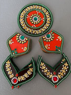 Acrylic Handmade Diwali Rangoli - 15 inch - Festive Home Decor.