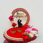 Floral Engagement Ring Platter: Decorative Bridal Proposal Tray