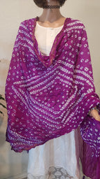 Bandhani Dupatta: Rajasthani Tie Dye Scarf with Tassels