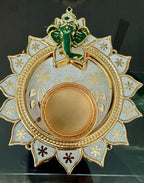 Ganpati HandmadeTea Light Plate: Acrylic Diwali Pooja Decor.