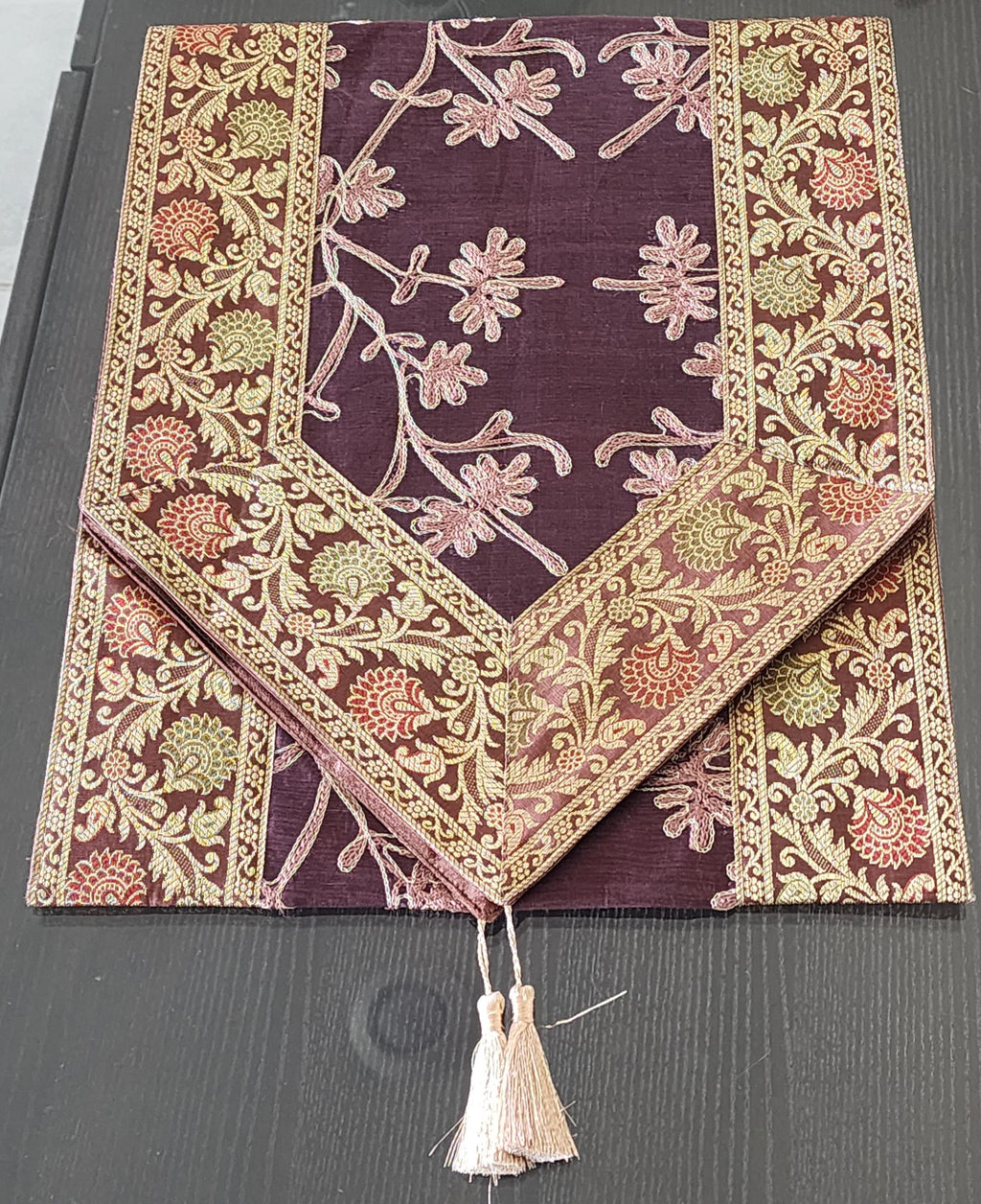 Silk Cheesecloth Table Runner: Bohemian Dining Decor - 14x70