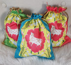 Pichwai Print Potli Bag Set: Pooja Decor, Wedding Favor - 4 Piece