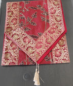 Silk Cheesecloth Table Runner: Bohemian Dining Decor - 14x70