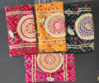 Bandhej Gota Work Silk Clutch Purses: Indian Wedding Favors