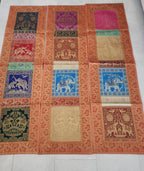 Elephant Print Silk Brocade Table Runner: Indian Decor (16X60 Inch)