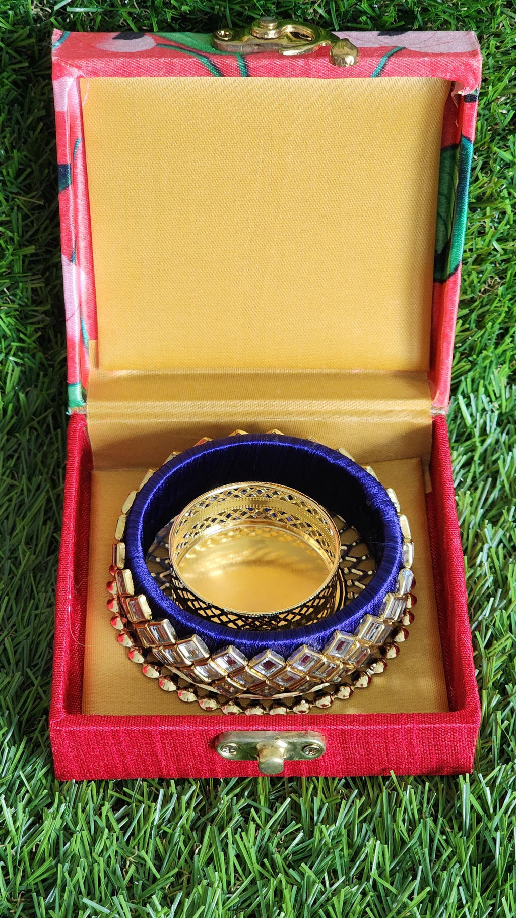 Pichwai Print Kada Tea Light Holder: Diwali Favor Gift Box Pack of 5