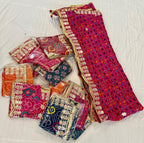 Bandhej Art Silk Dupatta: Rajasthani Gotta Patti Wedding Scarf