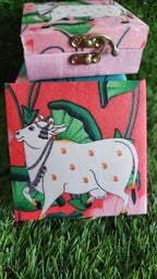 Pichwai Print Kada Tea Light Holder: Diwali Favor Gift Box Pack of 5