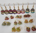 Handmade Meenakari Jhumka Earrings: Indian Wedding Jewelry