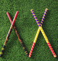 Handmade Dandiya Sticks: Indian Navratri Dance Sticks (Pair).