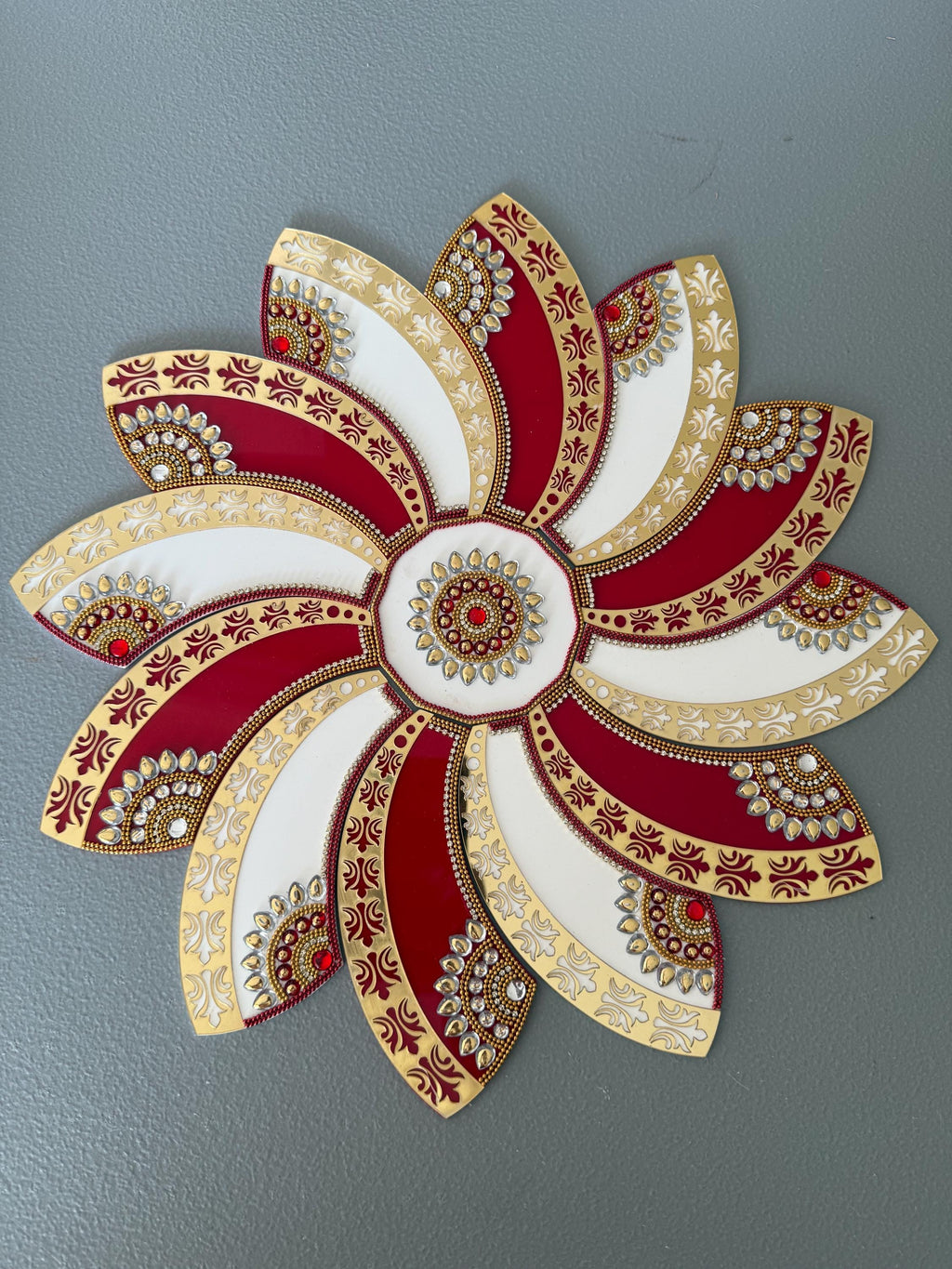 Acrylic Handmade Rangoli: Diwali Decor, Pooja, Housewarming (15 inch)