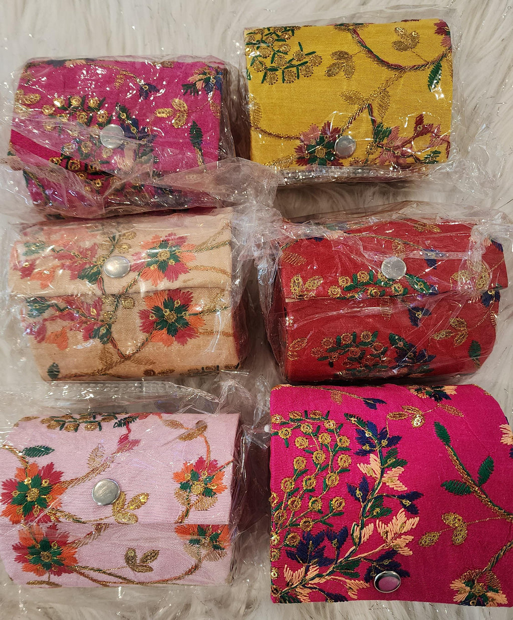 Handcrafted Embroidered Bangle Box: Indian Wedding Favor, Diwali Gift