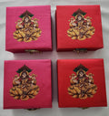 Laxmi Diwali Favor Handmade Box: Indian Wedding Return Gift, Brocade Silk.